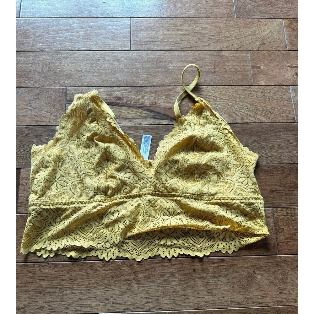 Yellow Lace Bralette Long Line Old Navy XXL
